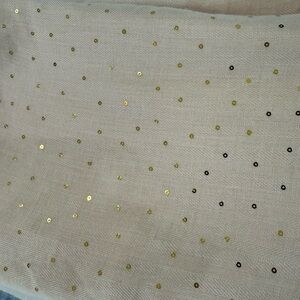 Light pink scarf/wrap with gold sequins